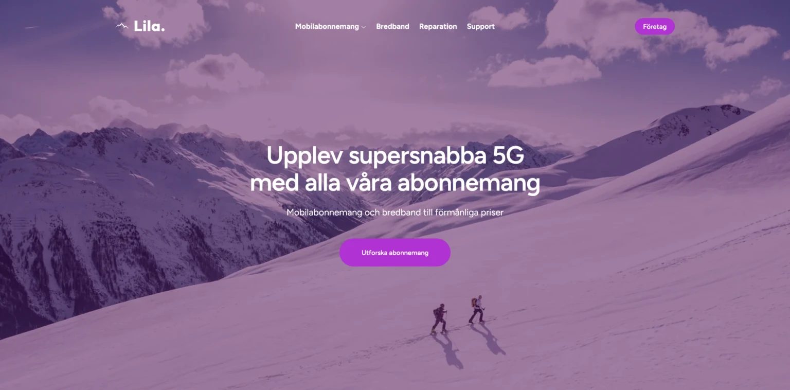 Webbplats för Lila Mobil